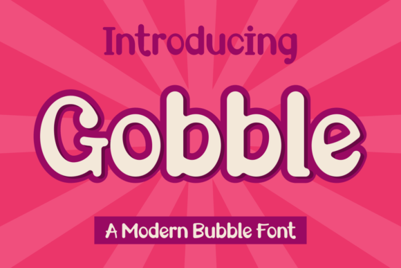 Gobble Font for Creative Projects
