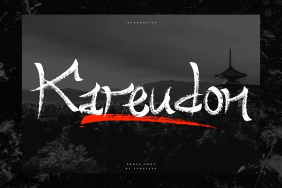 Kareudon: A Brush-Style Display Font