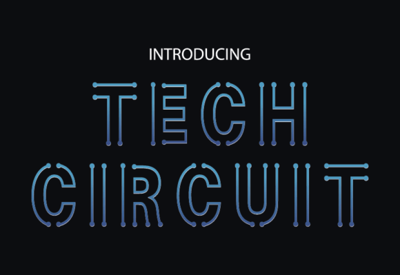 Tech Circuit Font